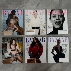 Harper's Bazaar 6 Magazine Bundle - Jenna Ortega, Dua Lipa, Cynthia Erivo